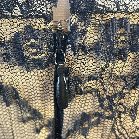 Steve Madden Black Lace Hi-Low Midi Dress with Nude Lining XS NWT Retail $129 - Picture 10 of 16